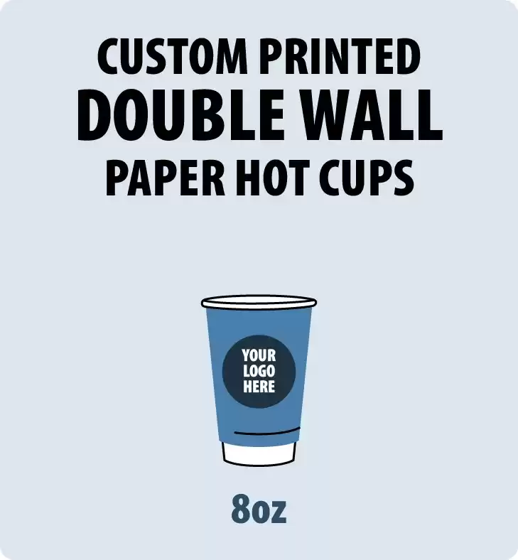 8oz Double Wall Insulated Paper Cup -  Hot Beverage