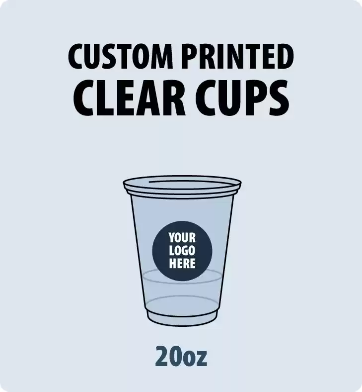 20oz Clear PET Plastic Cup - Cold Beverage Cup