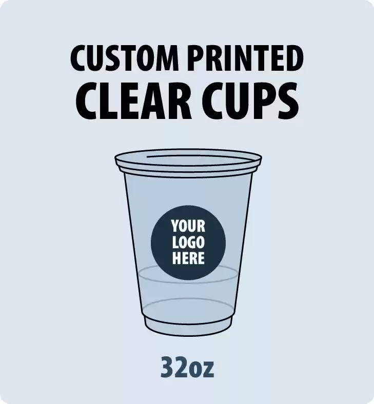 32oz Clear PET Plastic Cup - Cold Beverage Cup