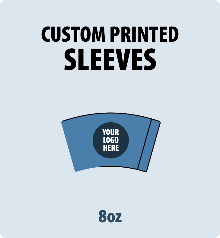8oz Custom Printed Sleeves