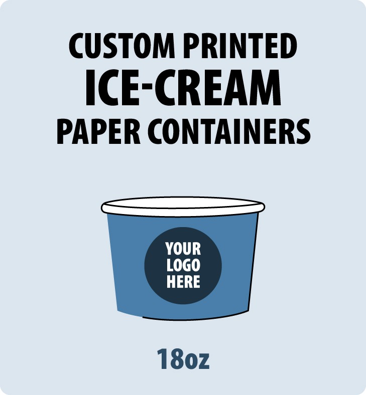 18oz Custom Printed Ice cream Paper Container