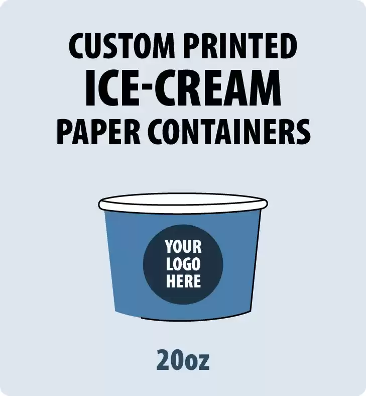 20oz Custom Printed Ice cream Paper Container