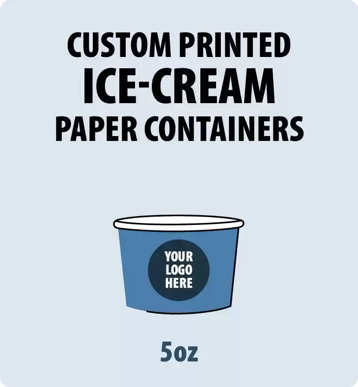 5oz Custom Printed Ice cream Paper Container