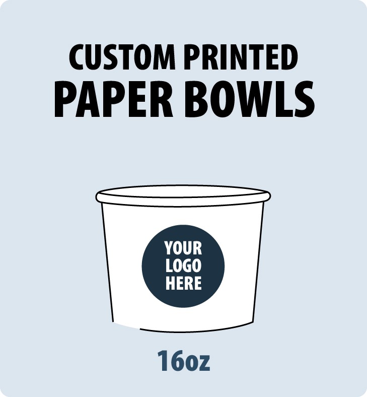 16oz Custom Printed Paper Bowl