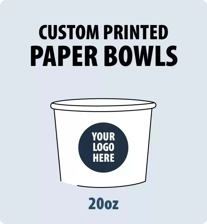 20oz Custom Printed Paper Bowl