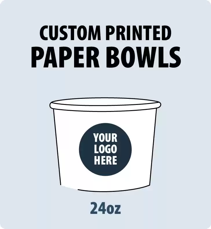 24oz Custom Printed Paper Bowl