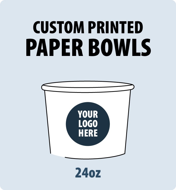 24oz Custom Printed Paper Bowl