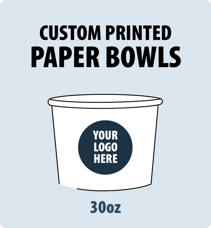 30oz Custom Printed Paper Bowl