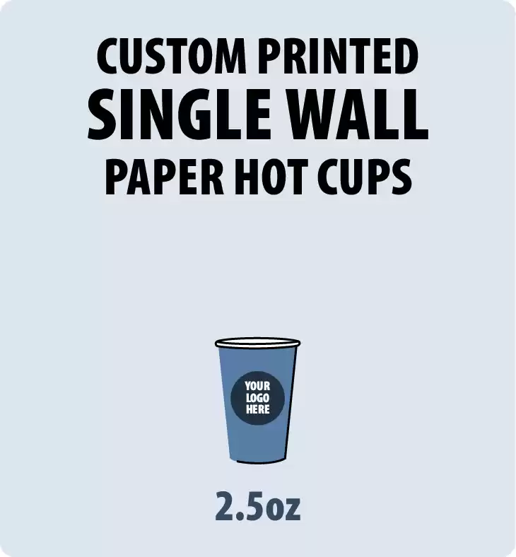 2.5oz Custom Printed Single Wall Paper Cup