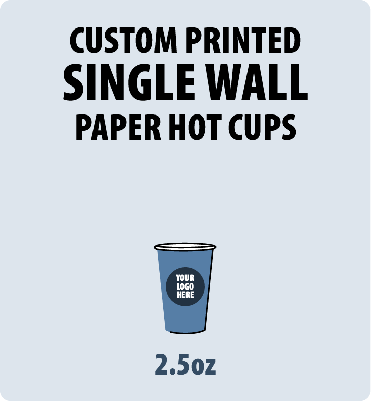 2.5oz Custom Printed Single Wall Paper Cup