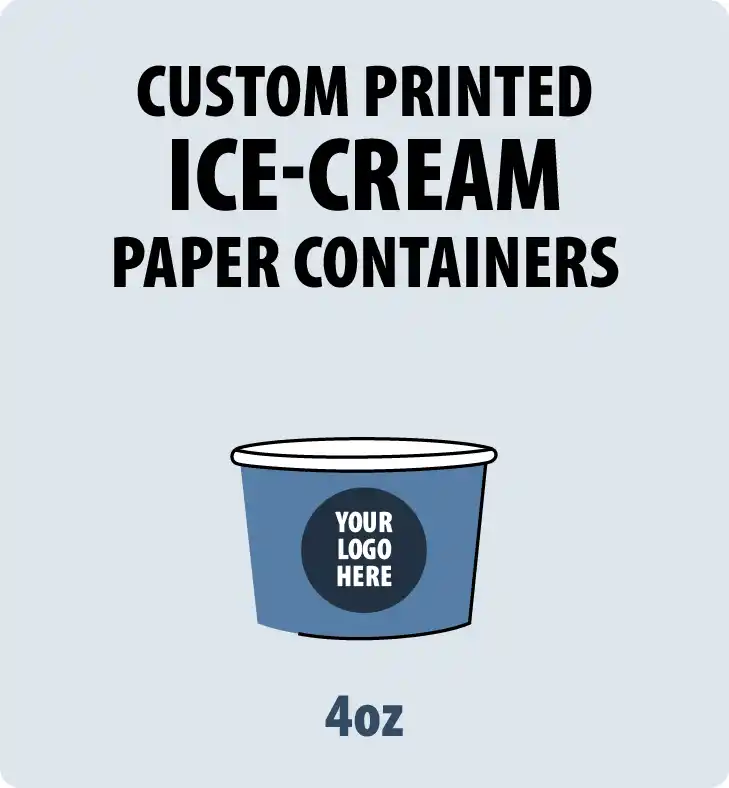 4oz Custom Printed Ice Cream Paper Container