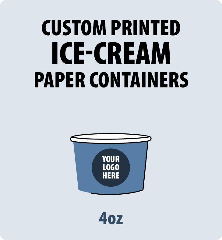 4oz Custom Printed Ice Cream Paper Container