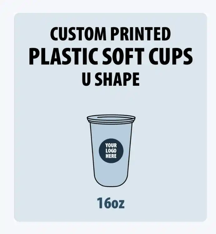 16oz Custom Printed PP Plastic U Cups (Hard Type)