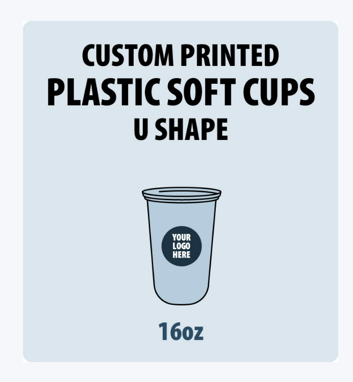 16oz Custom Printed PP Plastic U Cups (Hard Type)